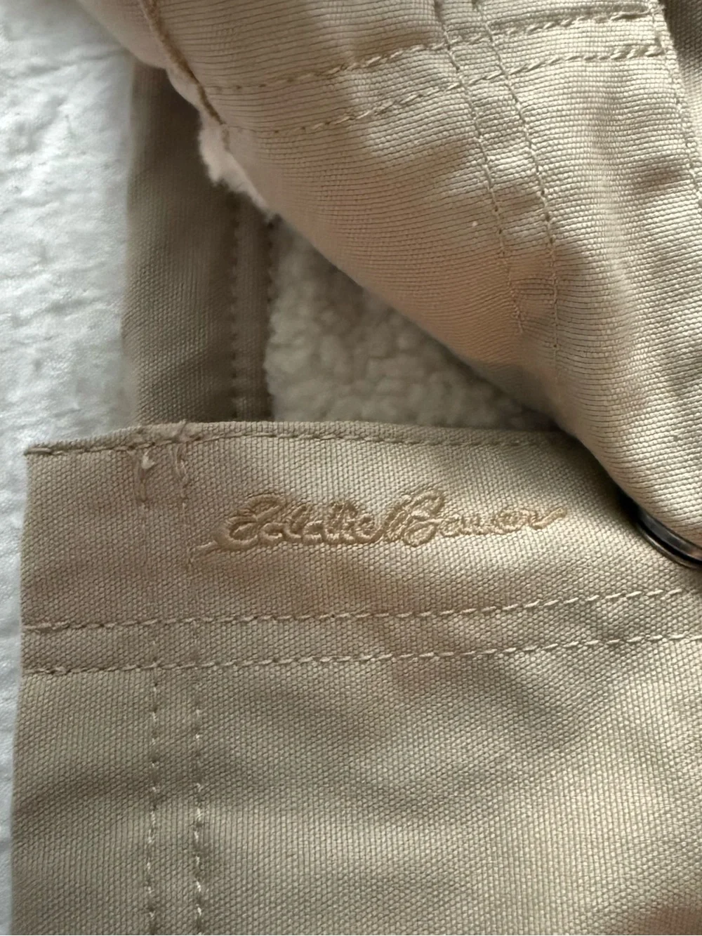 Eddie Bauer Tan Field Jacket with Patch Pockets